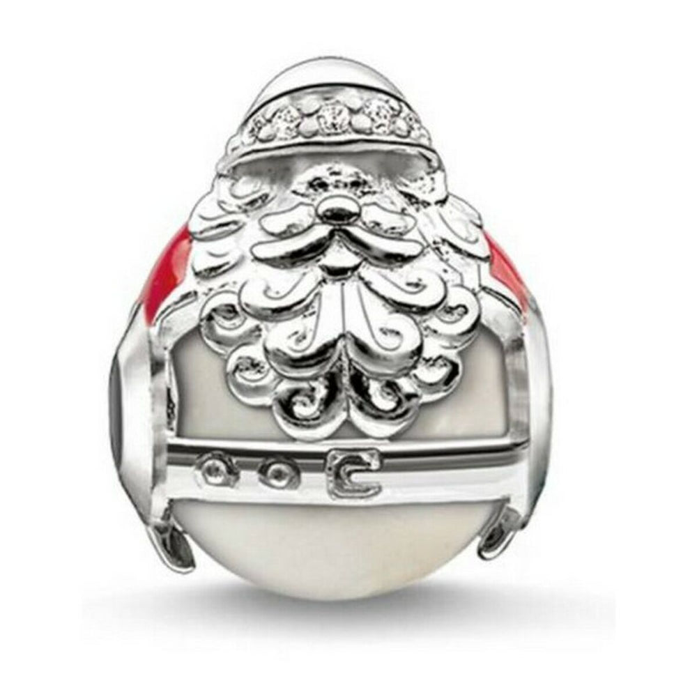 Perle de verre Femme Thomas Sabo K0185-149-27 (1 cm) Rouge Argenté (1 cm)