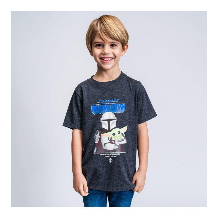 T shirt à manches courtes Enfant The Mandalorian Noir